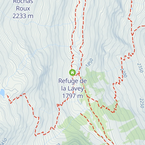 Map of Refuge de la Lavey