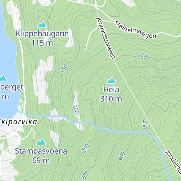 Map of Lauvåsen