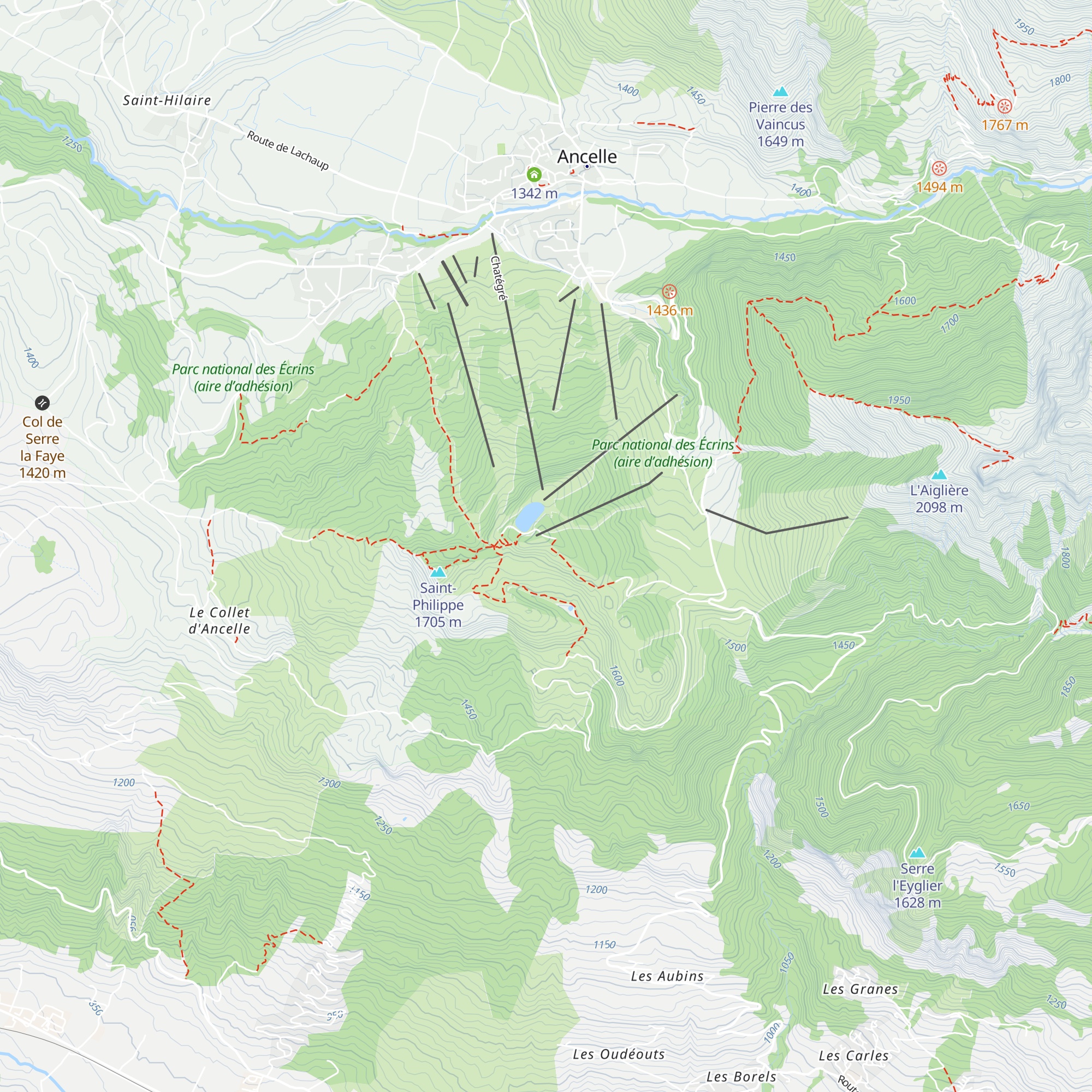 Cabane de Faudon map