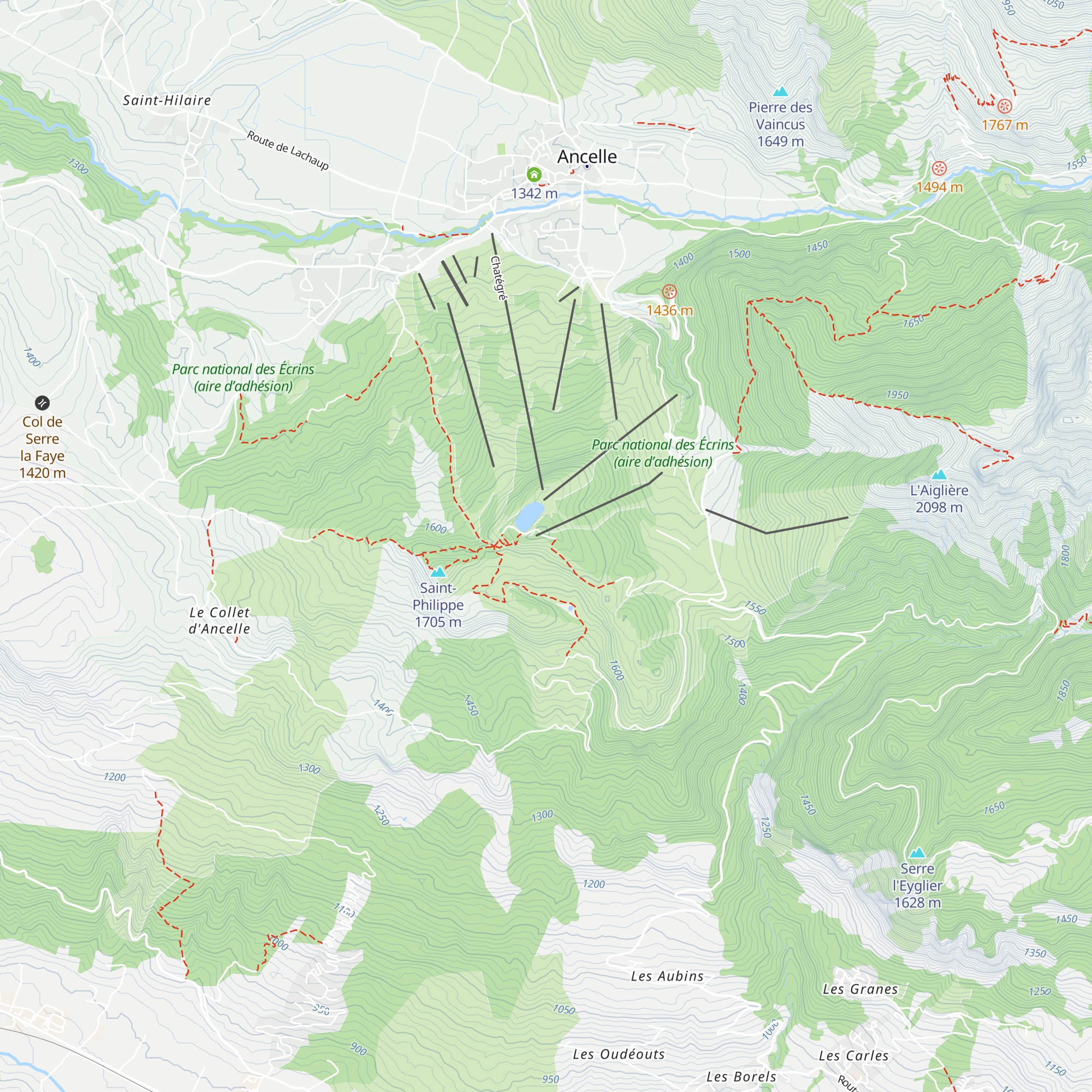 Cabane de Faudon map