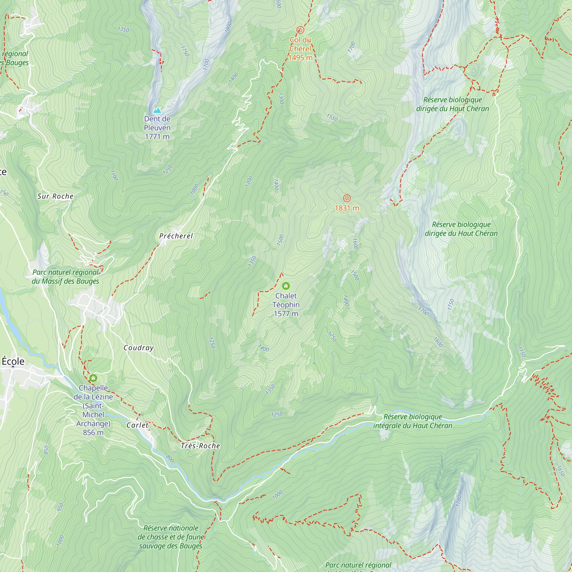 Chalet Téophin map