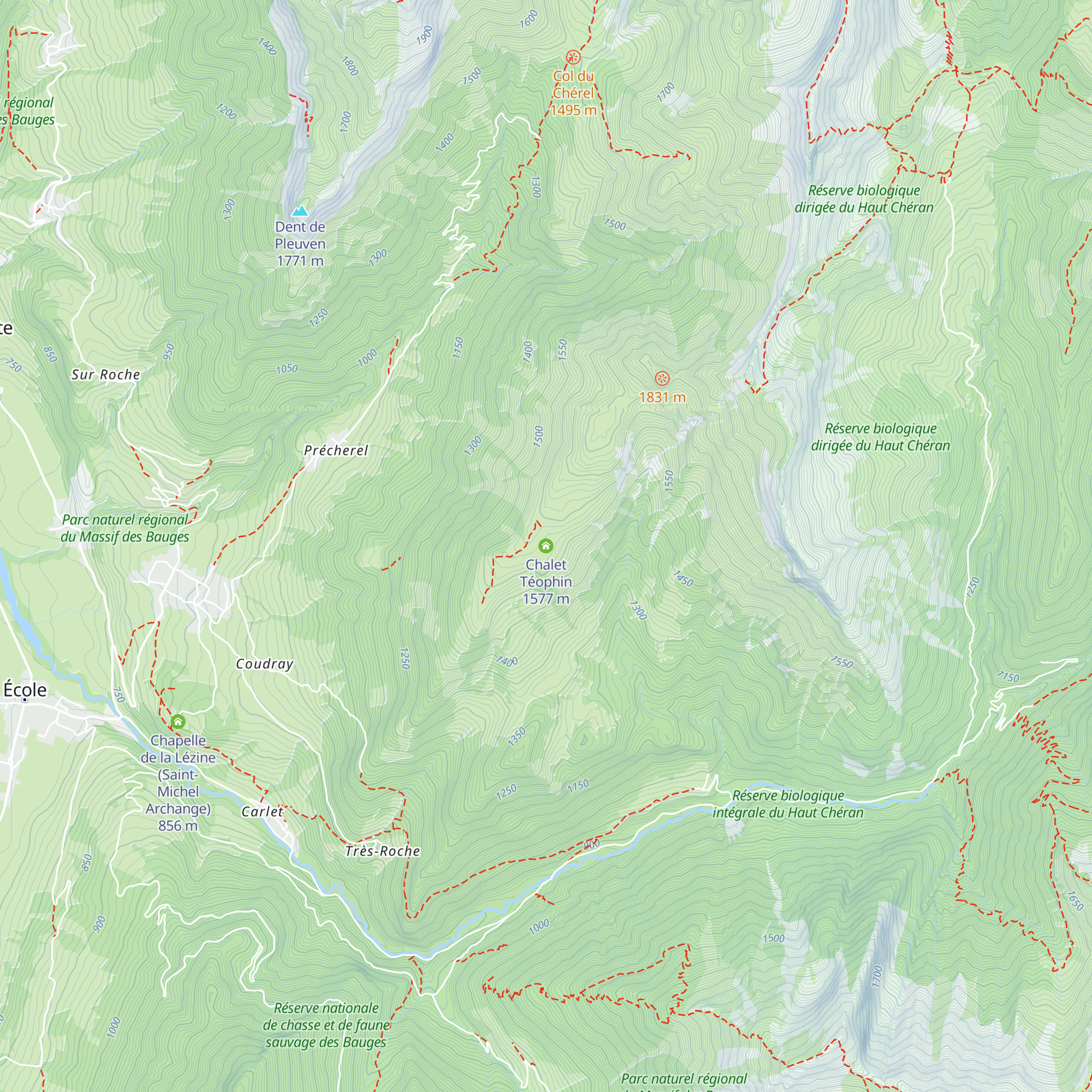 Chalet Téophin map