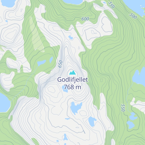 Map of Godlifjellet