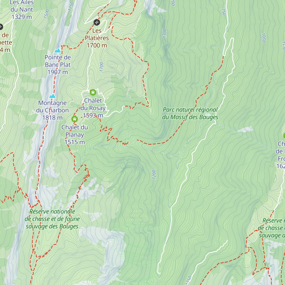 Cabane du Fayard map
