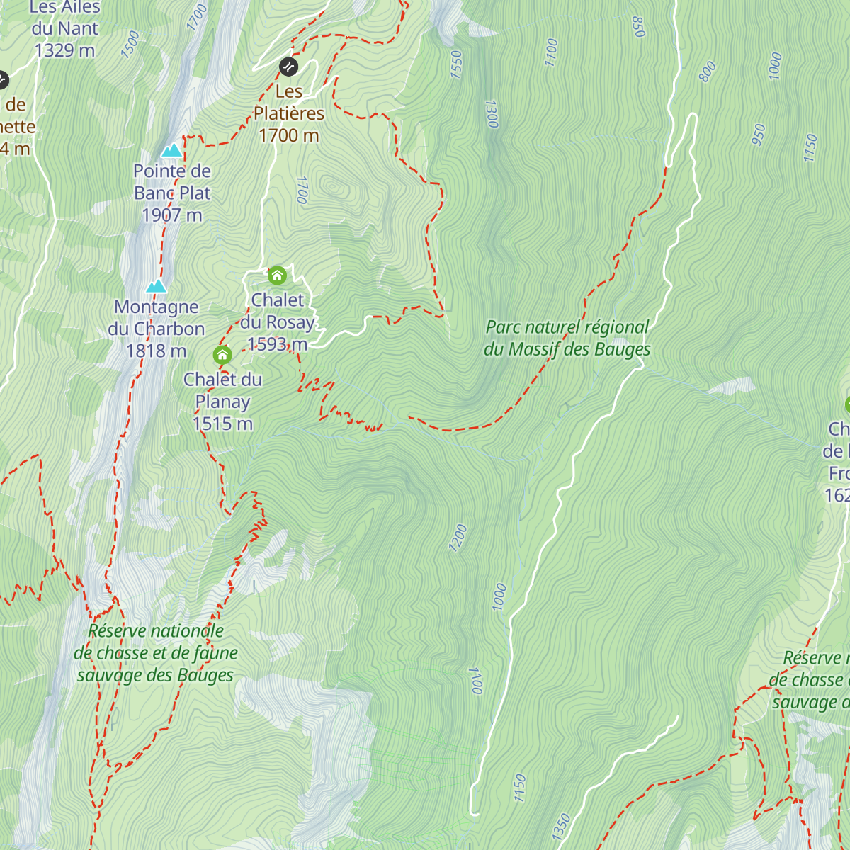 Cabane du Fayard map