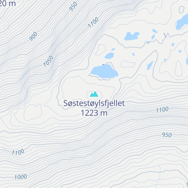 Map of Søstestøylsfjellet