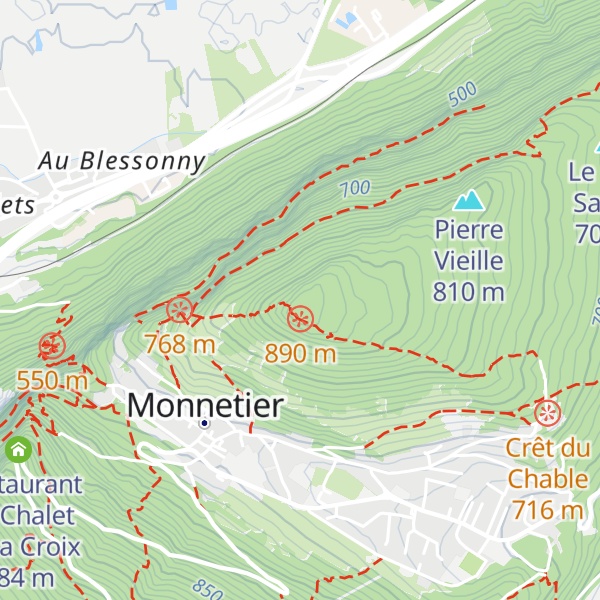 Map of Petit Salève