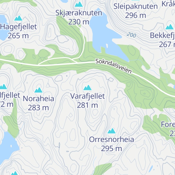 Map of Varafjellet