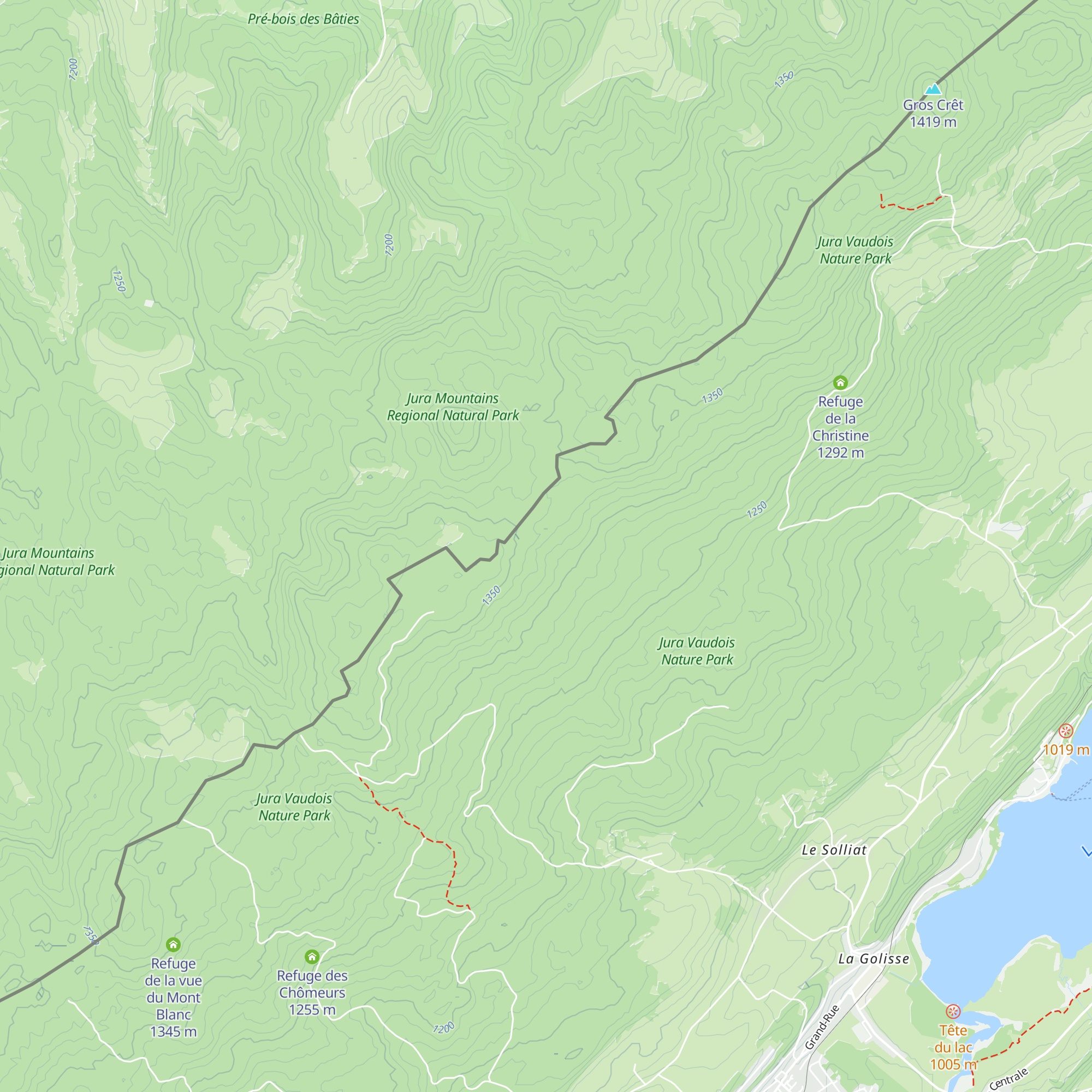 Refuge du Négus map