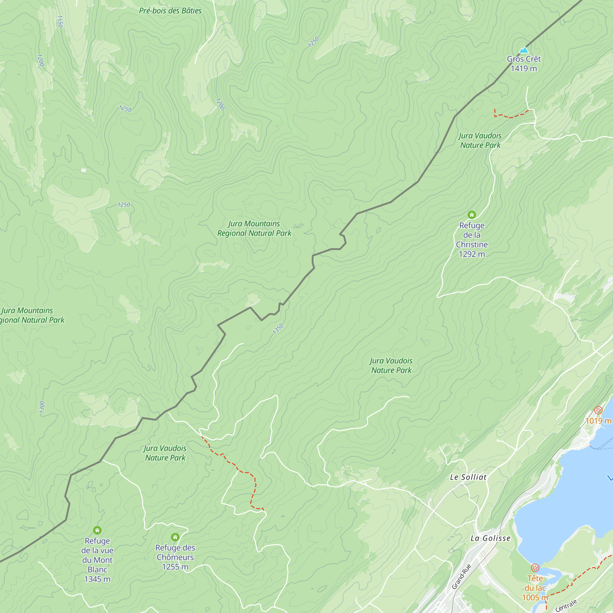 Refuge du Négus map