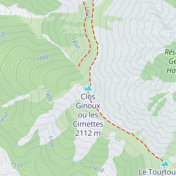 Map of Clos Ginoux ou les Cimettes