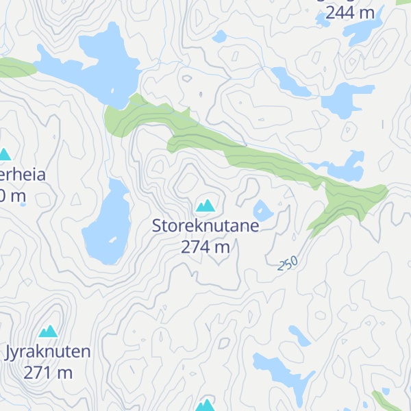 Map of Storeknutane