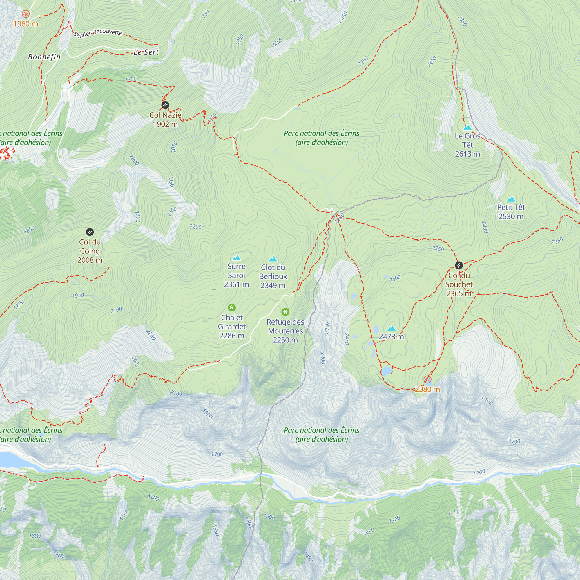 Chalet-Refuge du Fay map