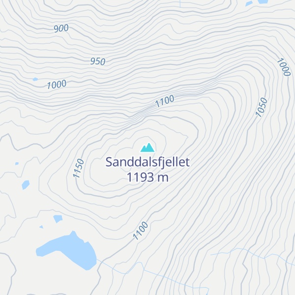 Map of Sanddalsfjellet