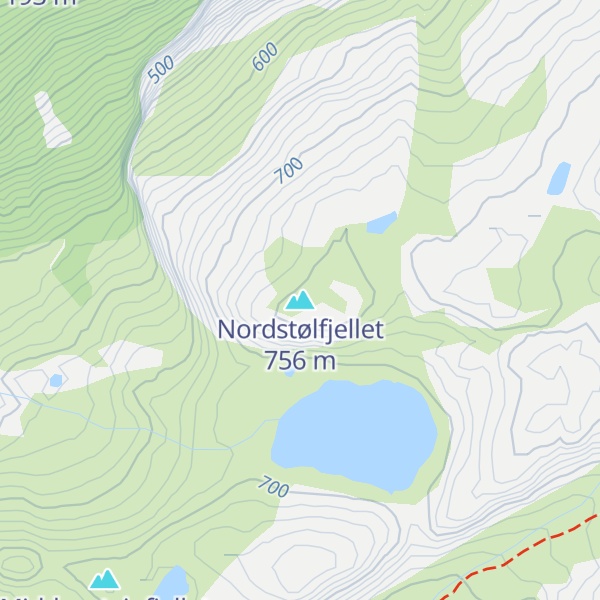 Map of Nordstølfjellet