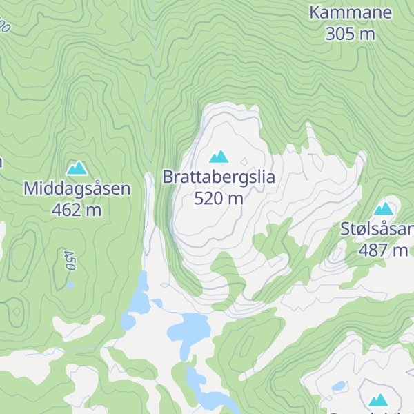 Map of Vårefjellet