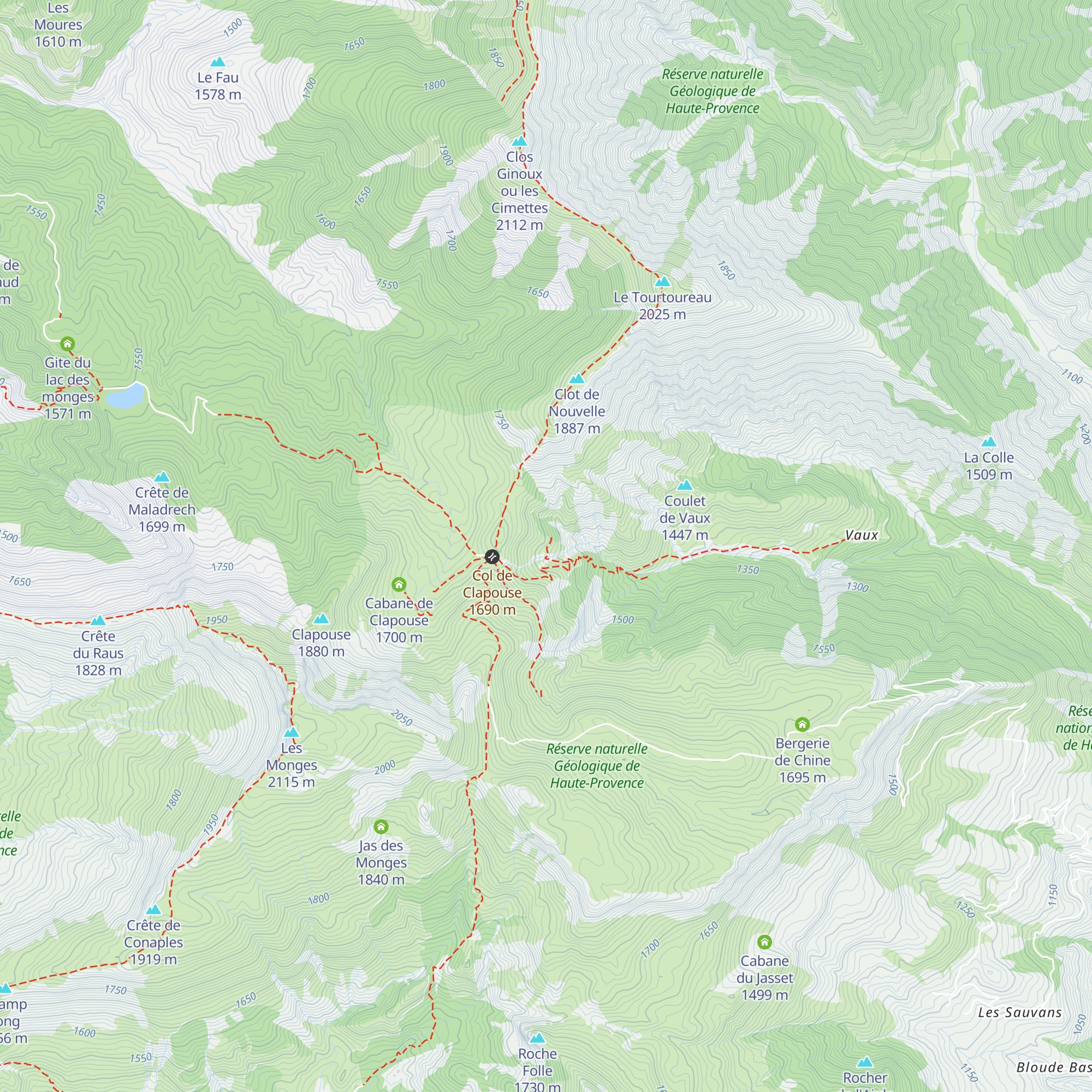 Refuge du Seignas map