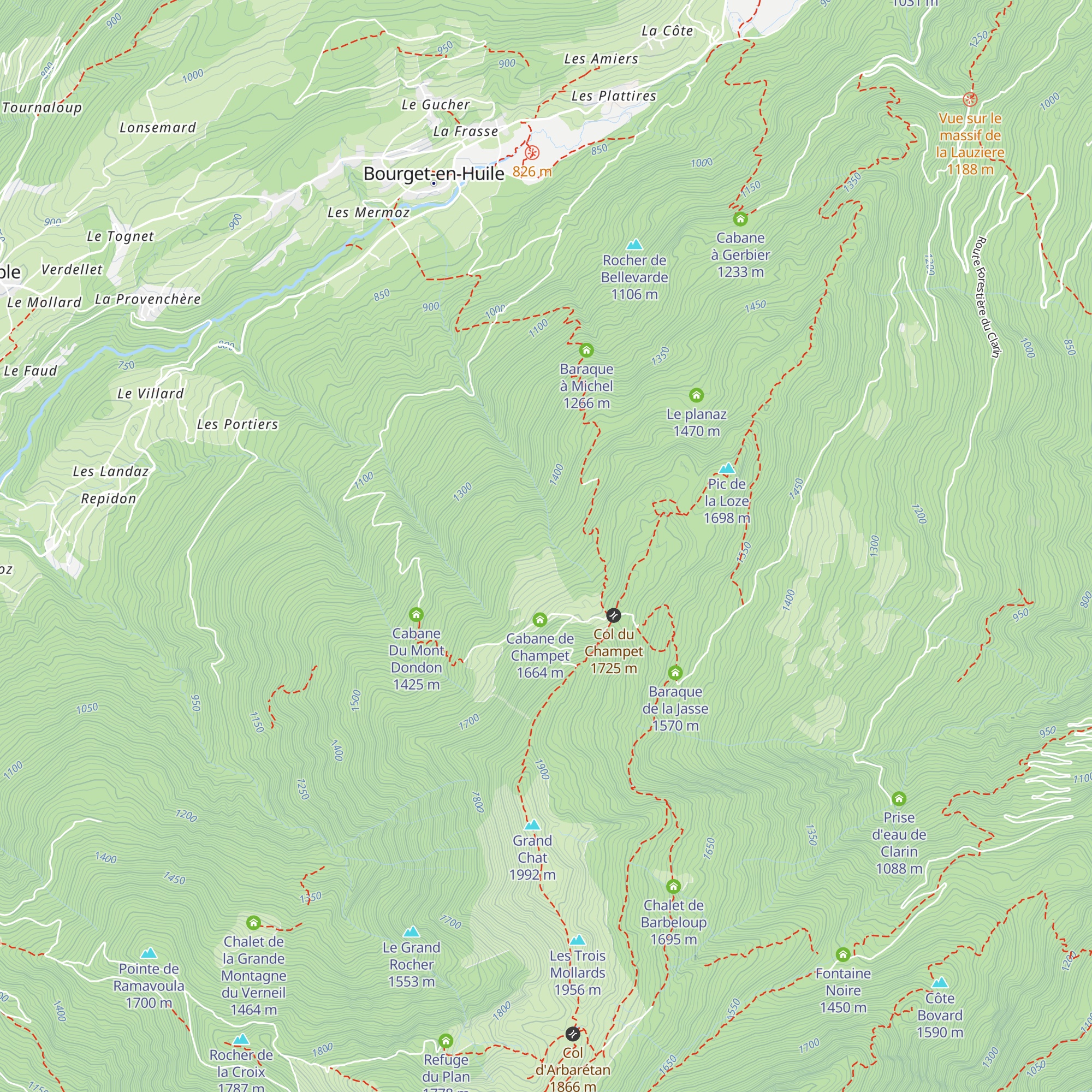 Chalet de la Gorge du Nant map