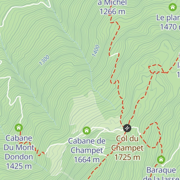 Map of Chalet de la Gorge du Nant