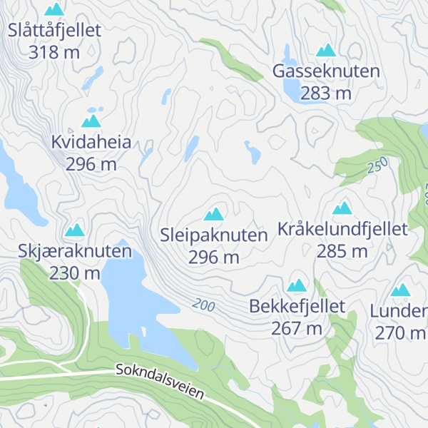 Map of Sleipaknuten