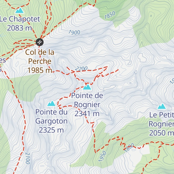 Map of Pointe de Rognier