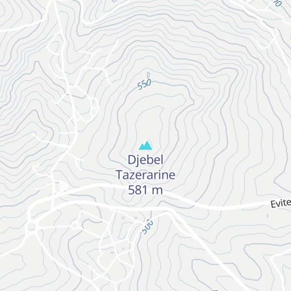 Map of Djebel Tazerarine