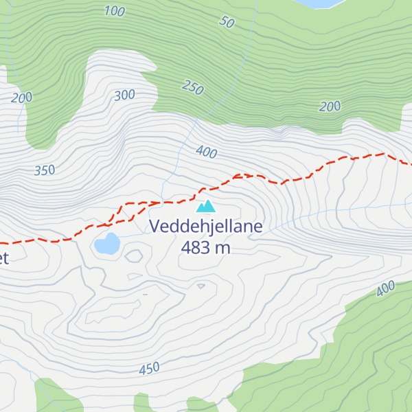 Map of Veddehjellane