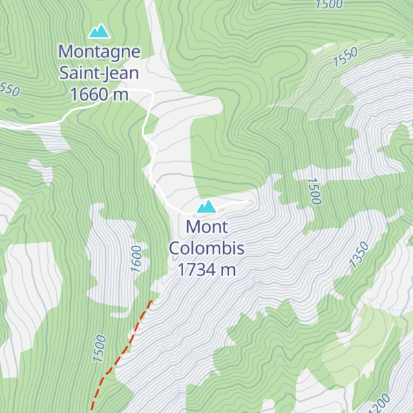 Map of Mont Colombis