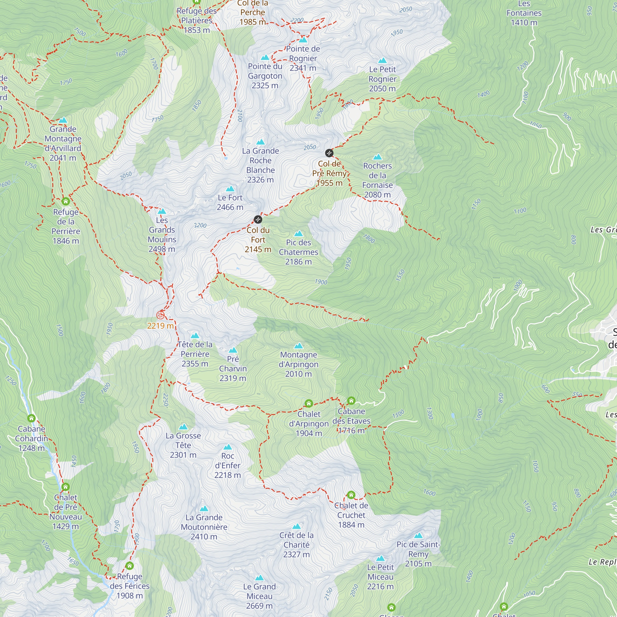 Abri de la Frêche map