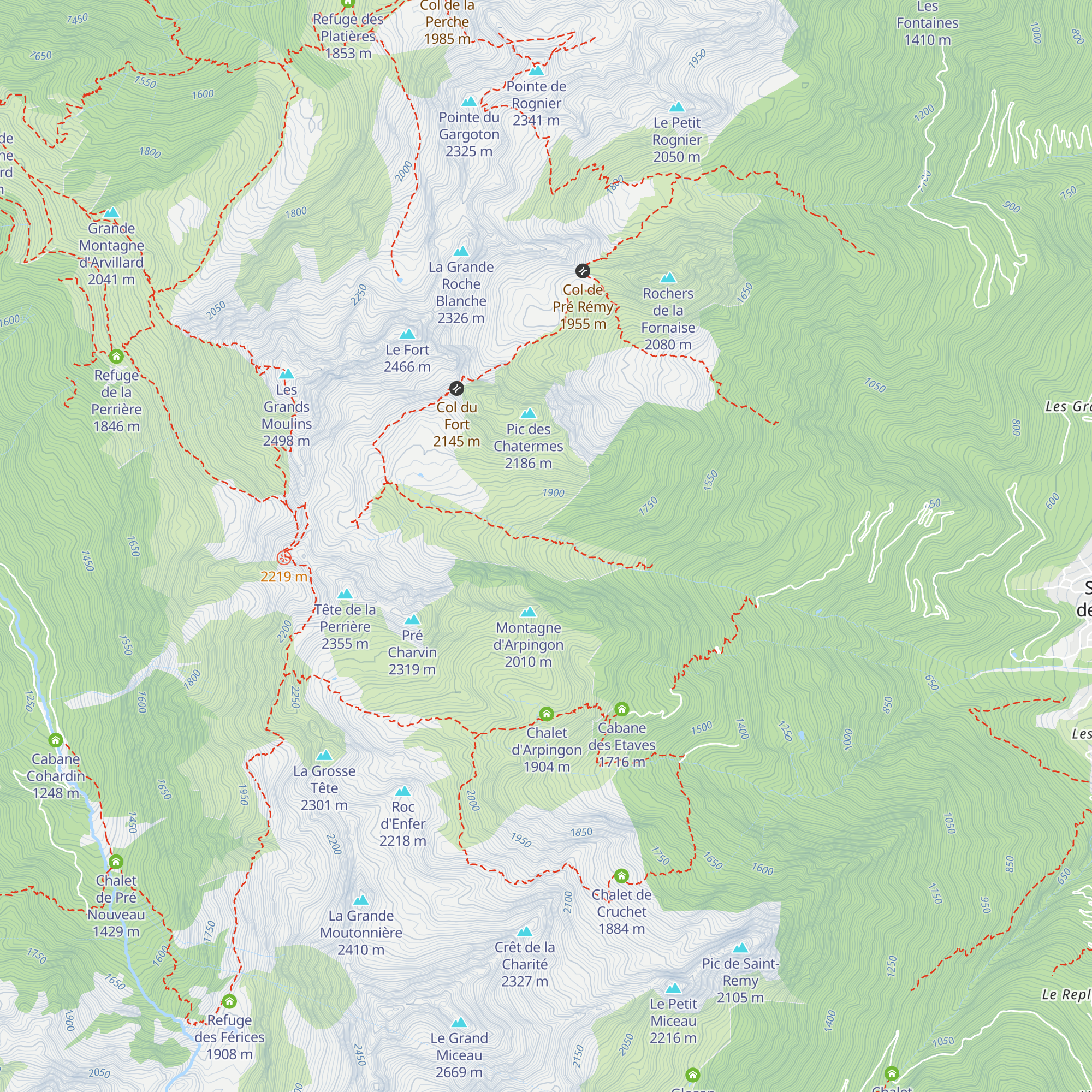 Abri de la Frêche map