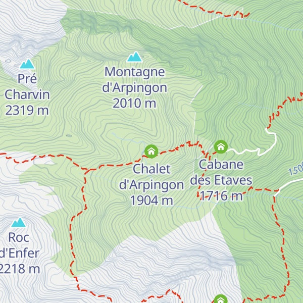 Map of Chalet d'Arpingon