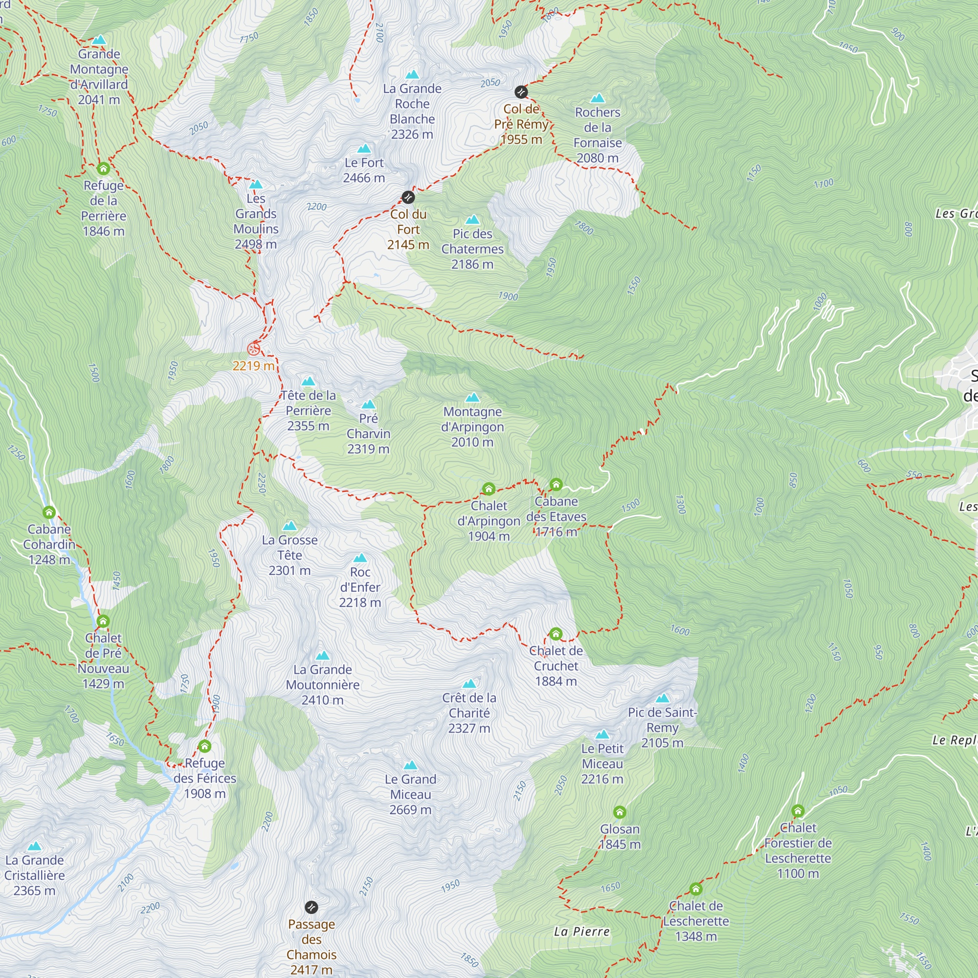 Chalet d'Arpingon map