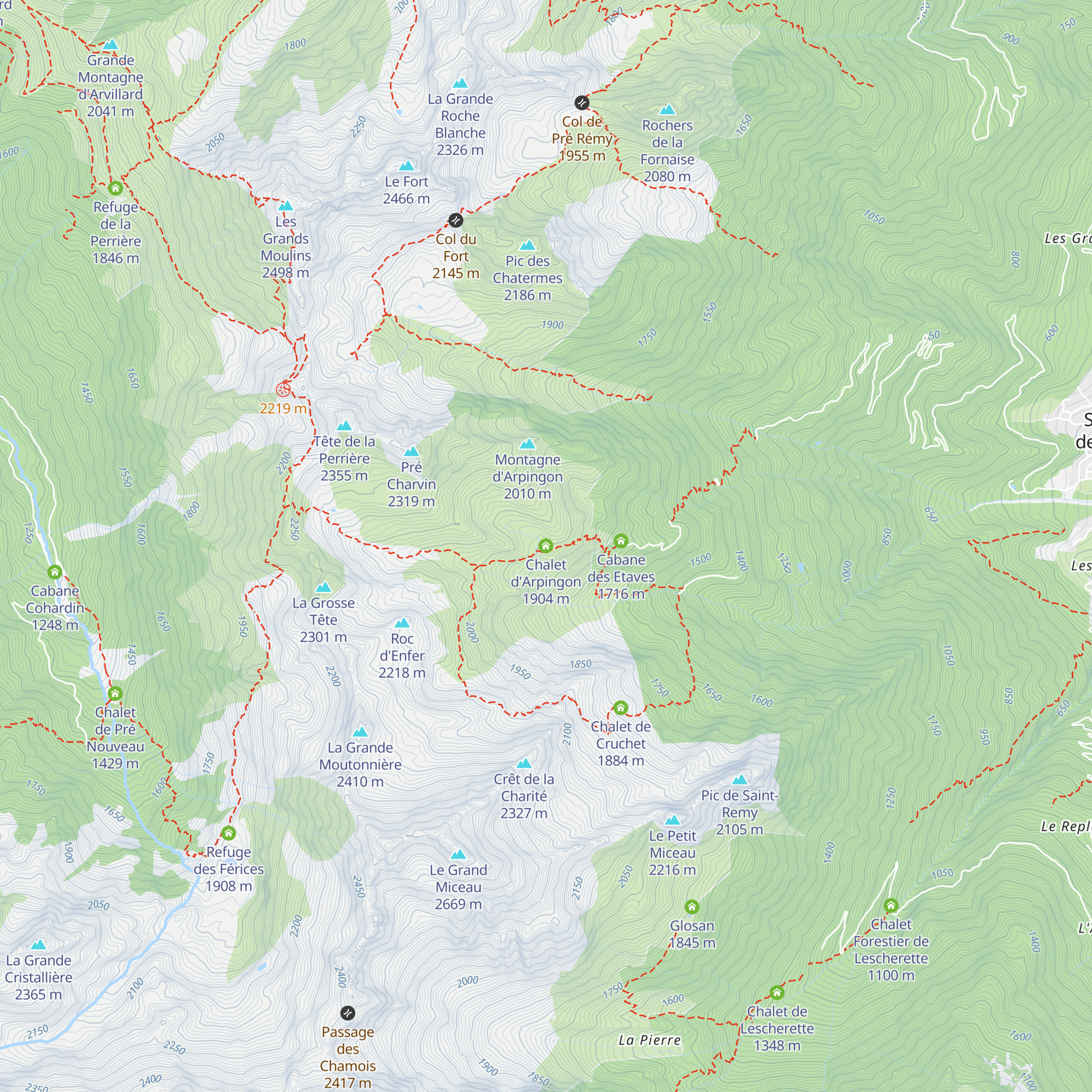Chalet d'Arpingon map