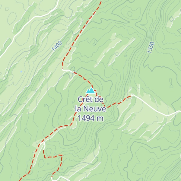 Map of Crêt de la Neuve