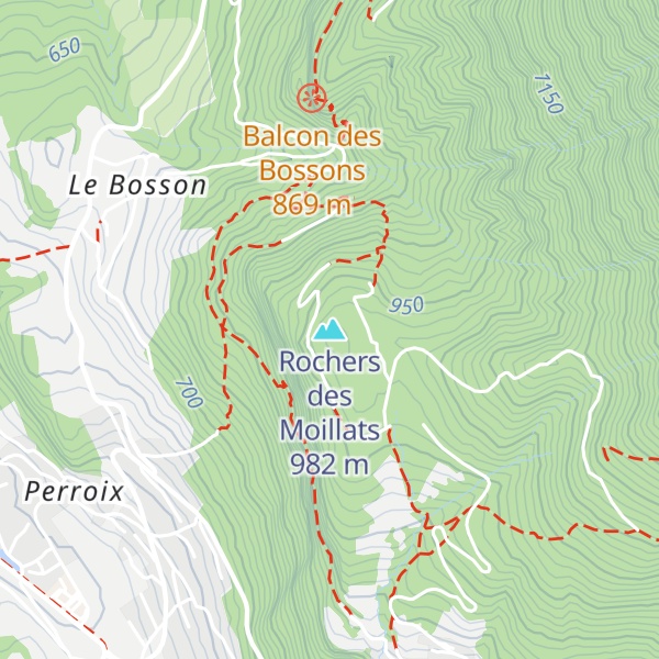 Map of Rochers des Moillats