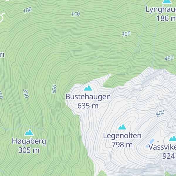 Map of Bustehaugen