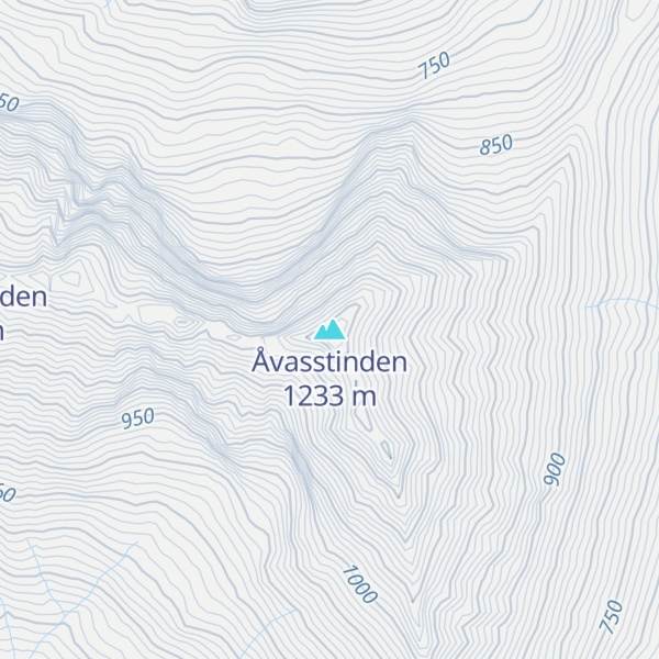 Map of Åvasstinden