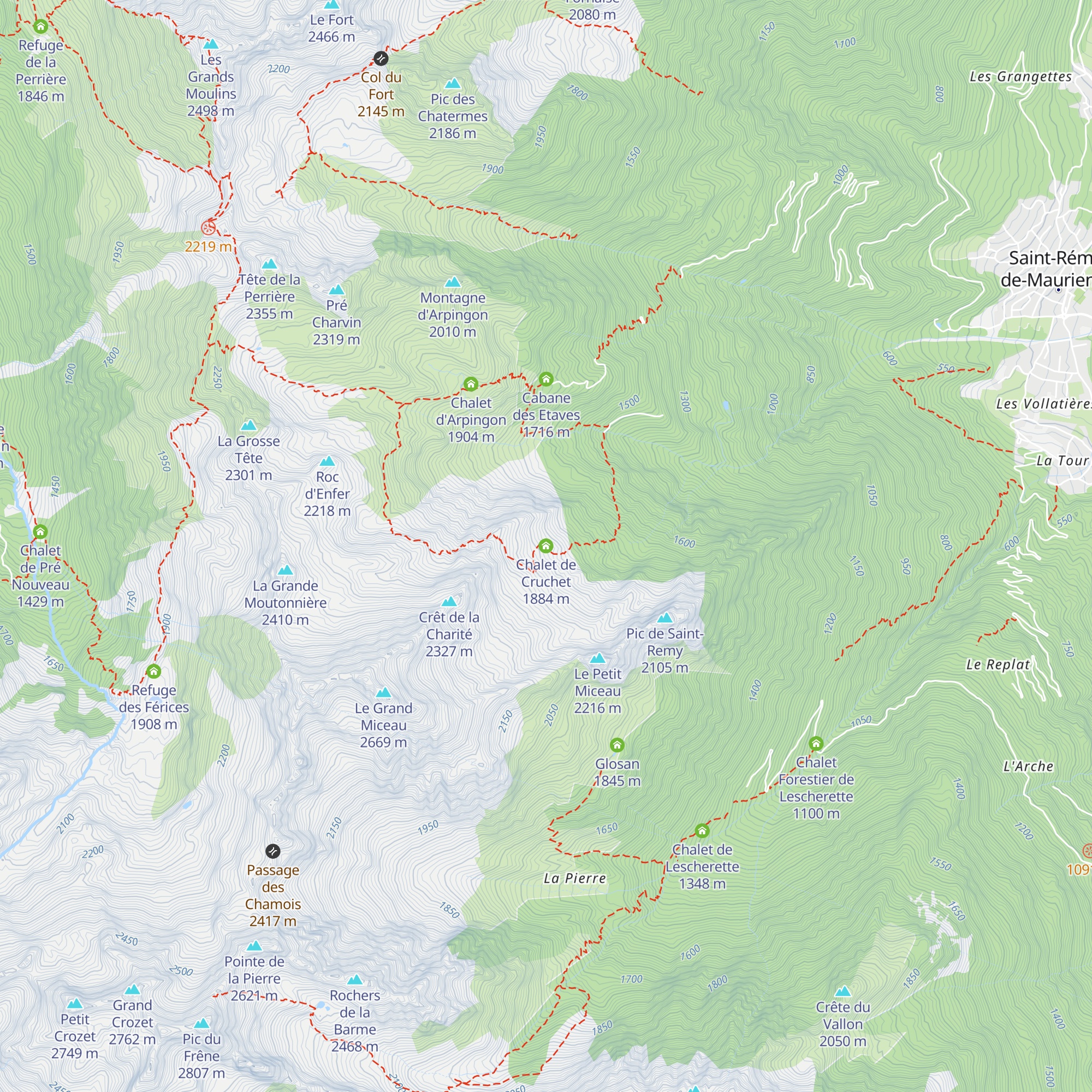 Chalet de Cruchet map