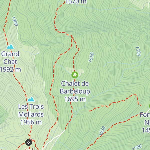 Map of Chalet de Barbeloup