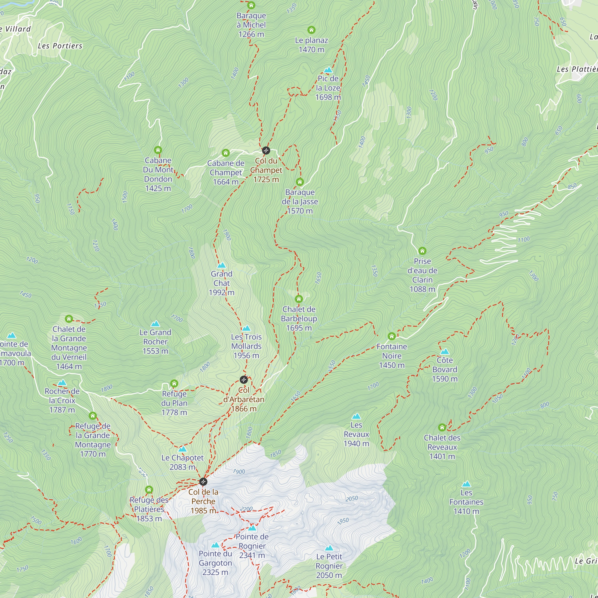 Chalet de Barbeloup map