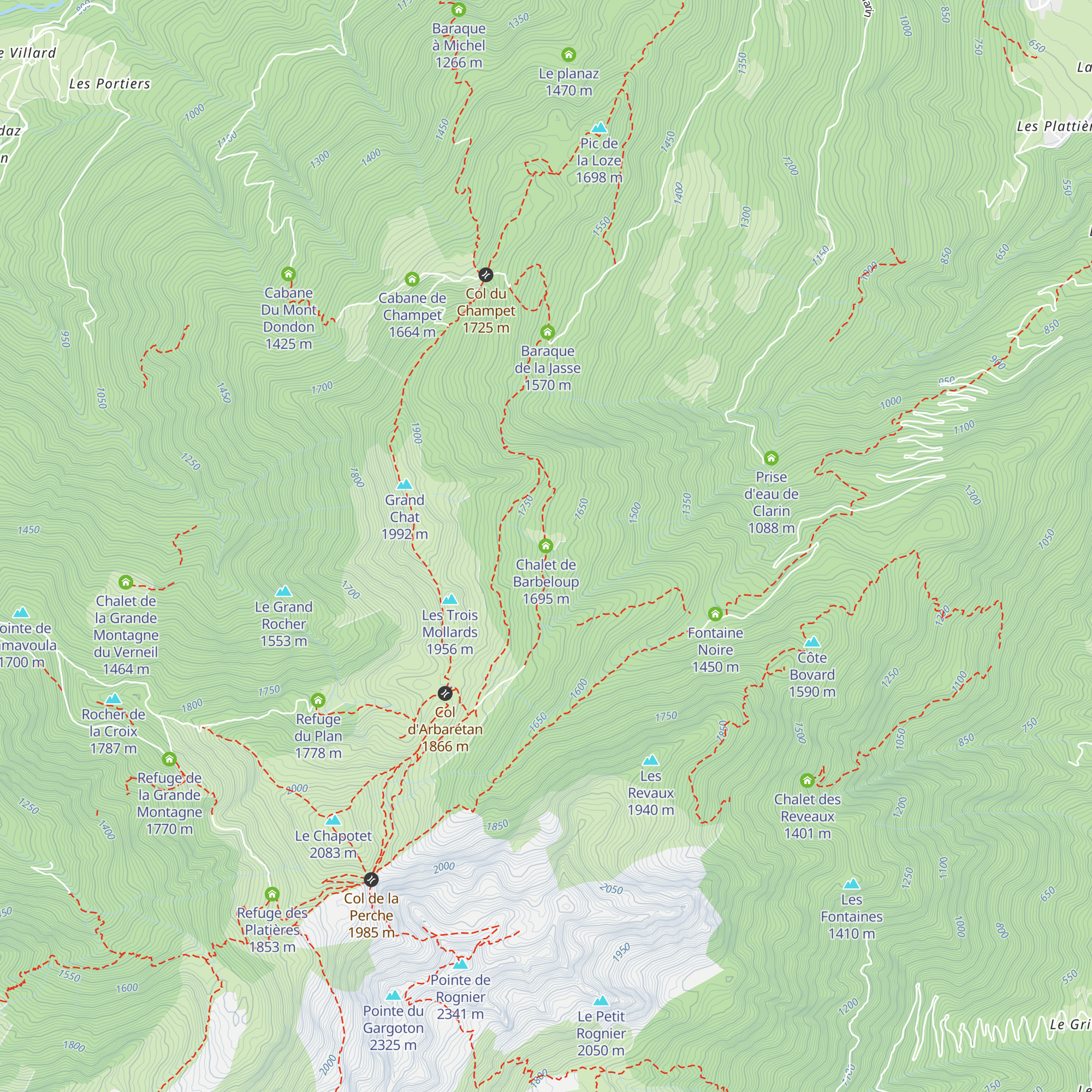 Chalet de Barbeloup map