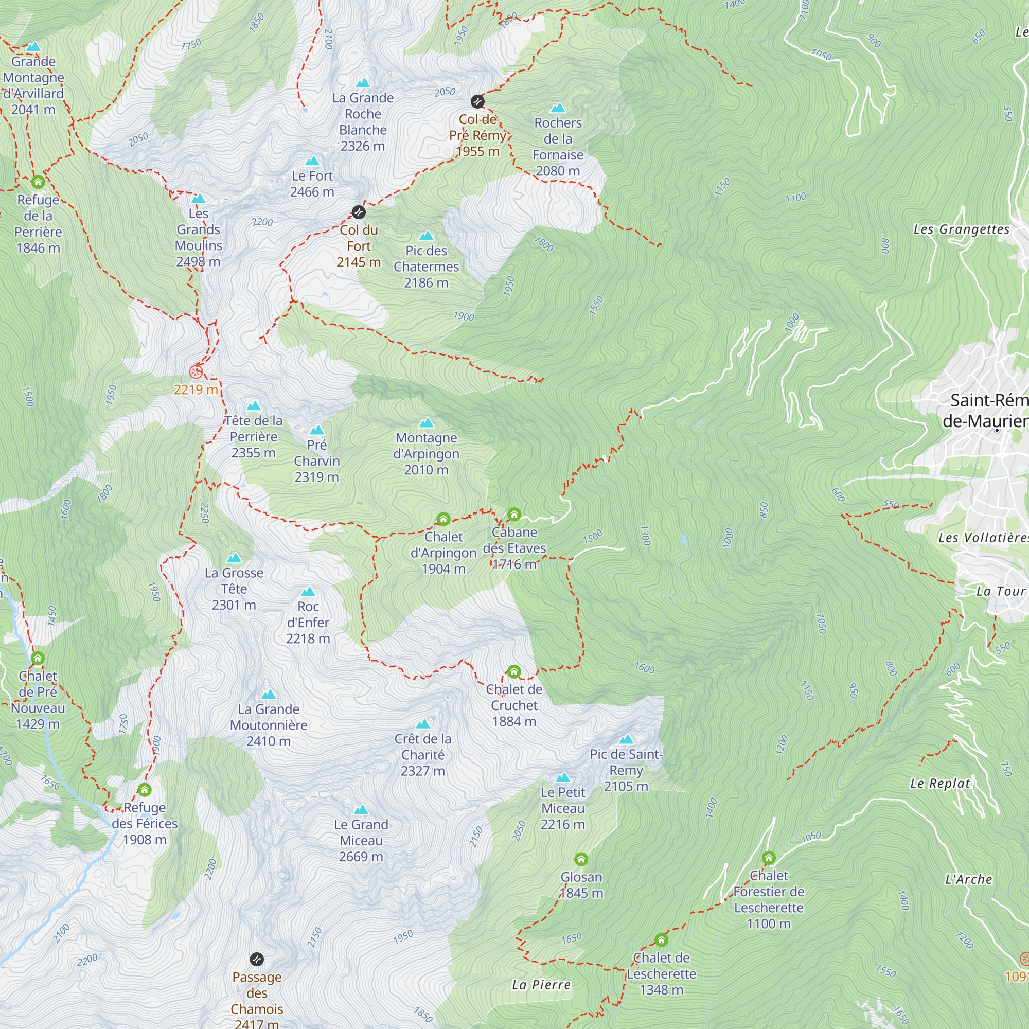 Cabane des Etaves map