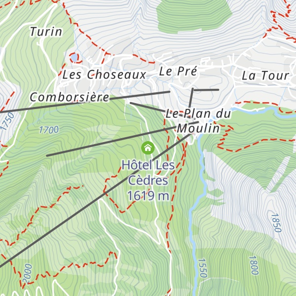 Map of Hôtel Les Cèdres