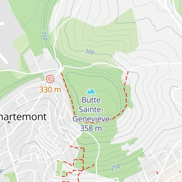Map of Butte Sainte-Geneviève