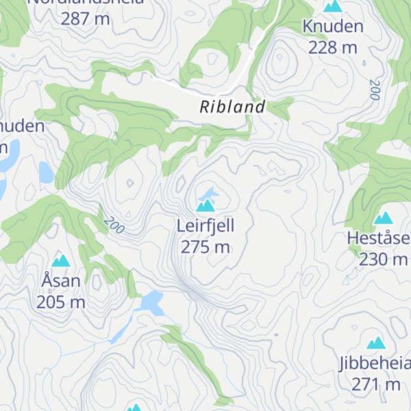 Map of Leirfjell