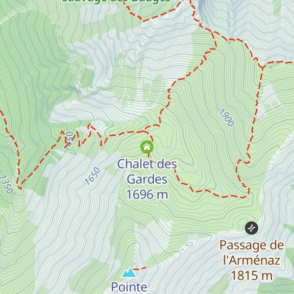 Map of Chalet des Gardes