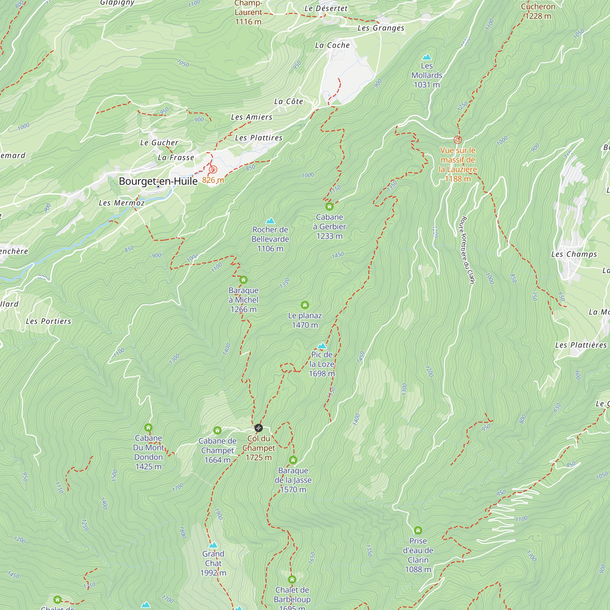 Le planaz map