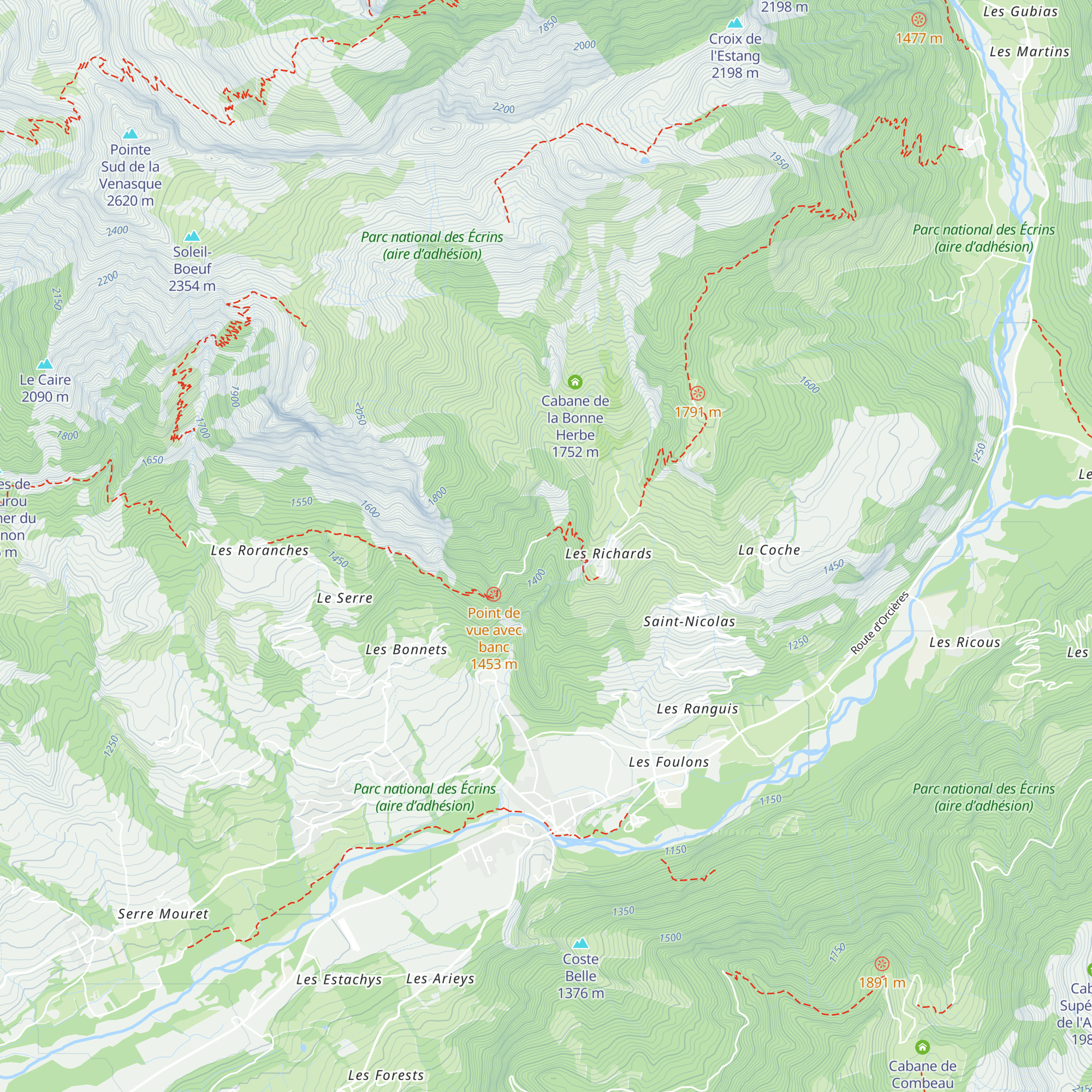 Cabane de la Baumette map