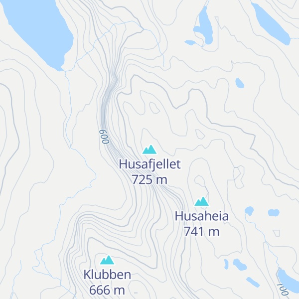 Map of Husafjellet