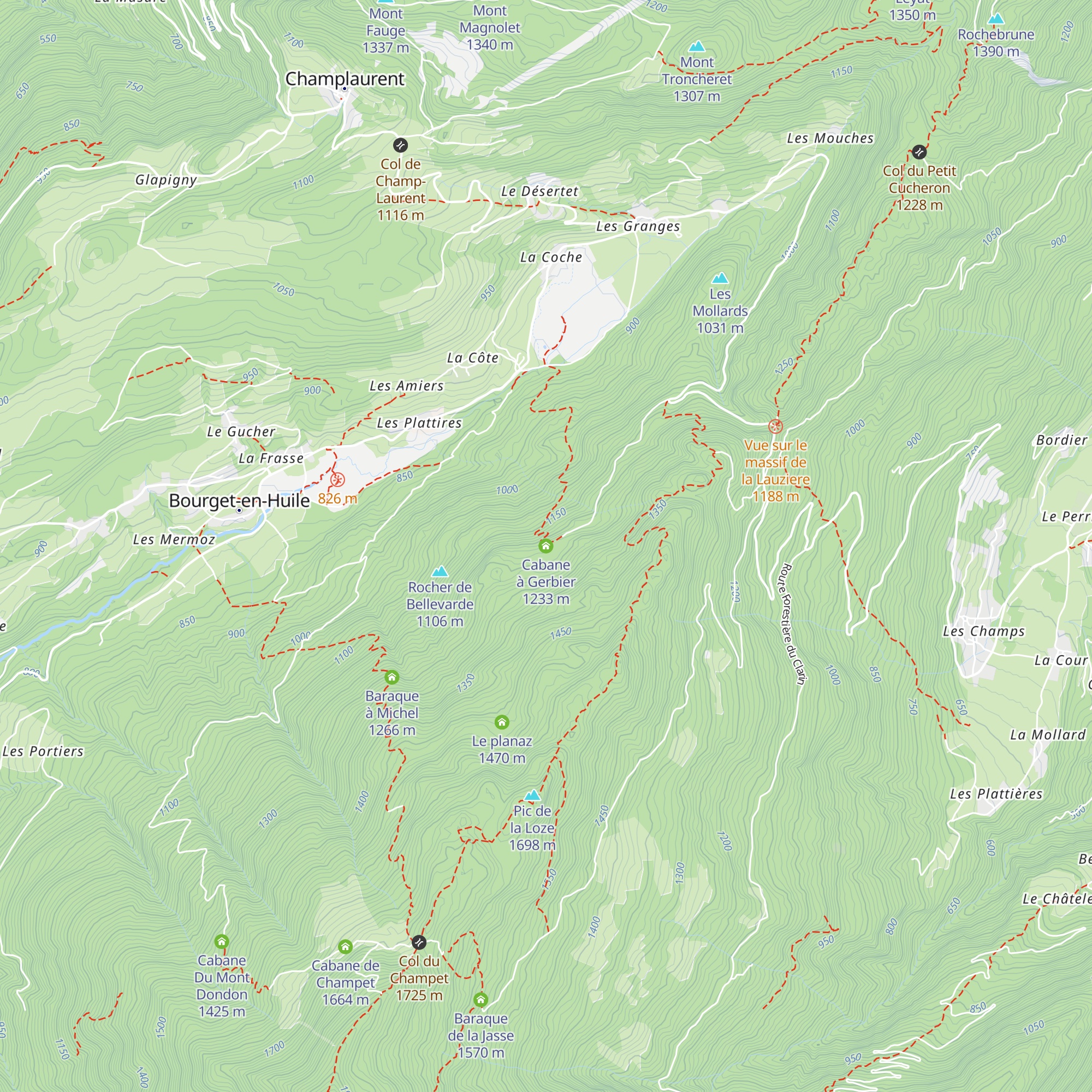 Cabane à Gerbier map